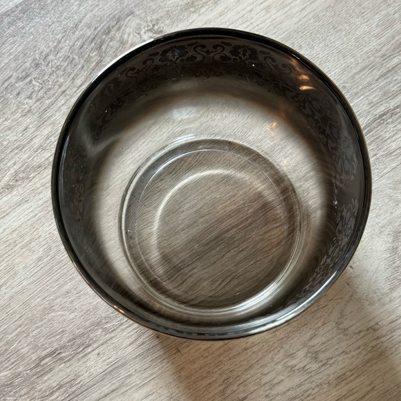 Dorothy Thorpe VINTAGE Silver Ombre Etched Glass Ice Bucket - EUC RARE - Picture 6 of 11